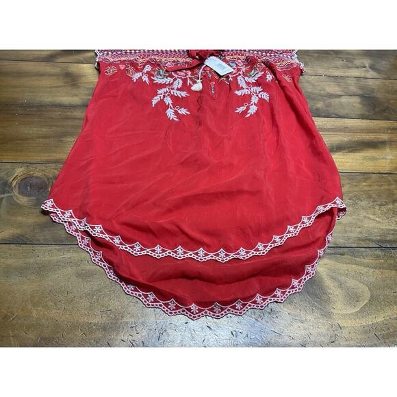 Johnny Was Lissa Embroidered Floral Peasent Tunic Top Rayon Size XS NWT - Picture 8 of 13